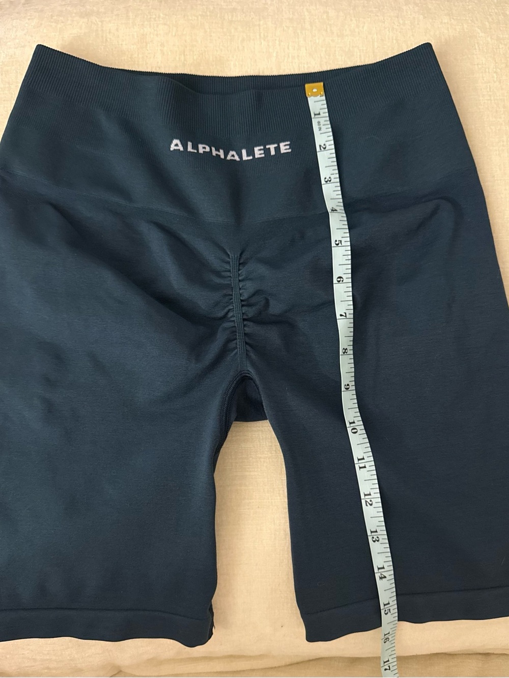 Alphalete Navy High-Waist Seamless Bike Shorts - Picture 4 of 6